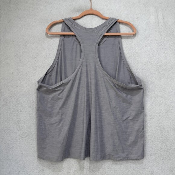 Athleta Tank Top Womens 2X Gray Racerback Athletic Workout Lightweight Stretch - Picture 5 of 8